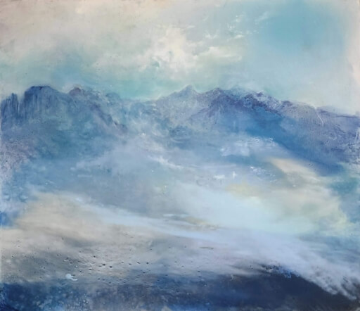 Alpen mit Nebel