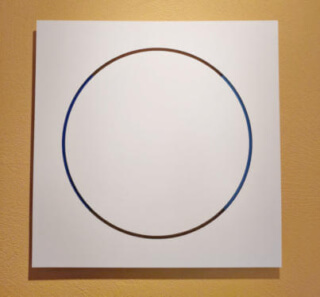 Wandobjekt Kreis (blau hinterlegt) Dibondplatten