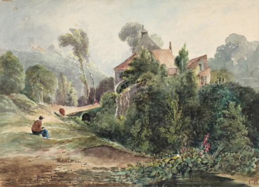 Carl Blechen "Wassermühle in waldiger Landschaft"