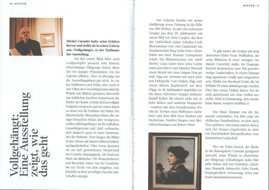 Artikel des Elgger Jahrbuchs zur Ausstellung "Vollgehängt"